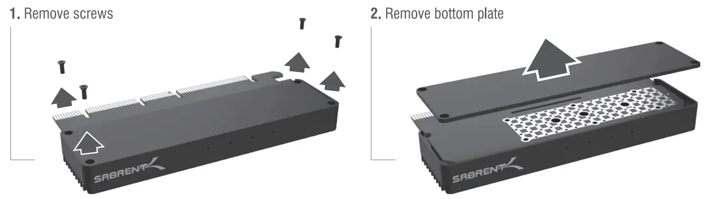 Sabrent EC-PCIE SSD TO PCle CARD WITH ALUMINUM HEAT SINK - fig