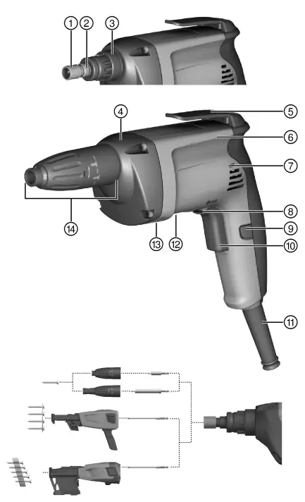 HILTI SD 6000 Drywall Screwdriver - fig 1