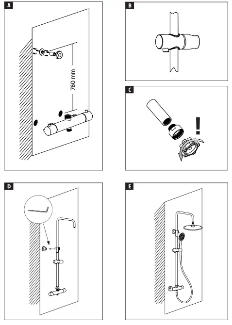 CUR AQUA 003836 Bathroom Shower Set - fig 1