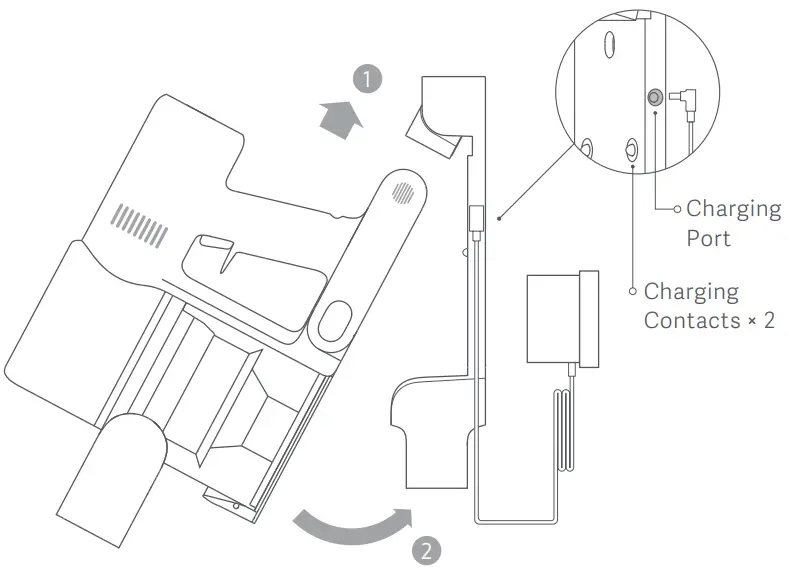 Xiaomi G9 Mi Cordless Vacuum Cleaner User Manual Charging instruction