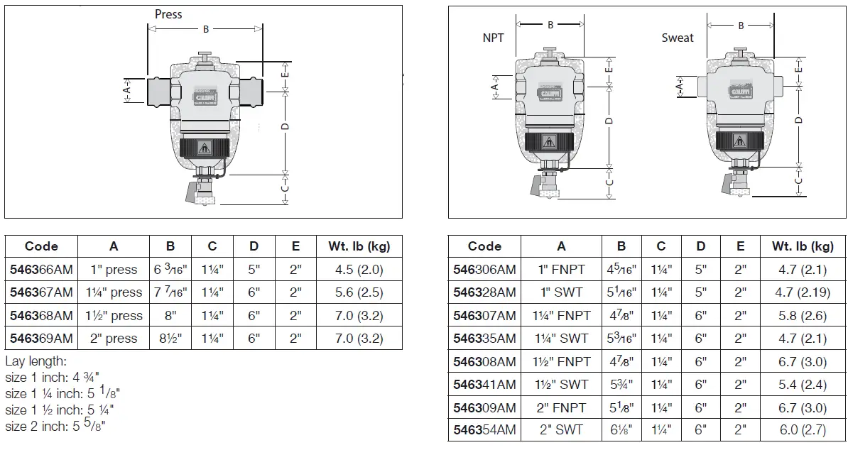 CALEFFI-5463AM-DIRTMAG-PRO-Dirt-Separator-with-Dual-Magnetic-Fields-FIG-2