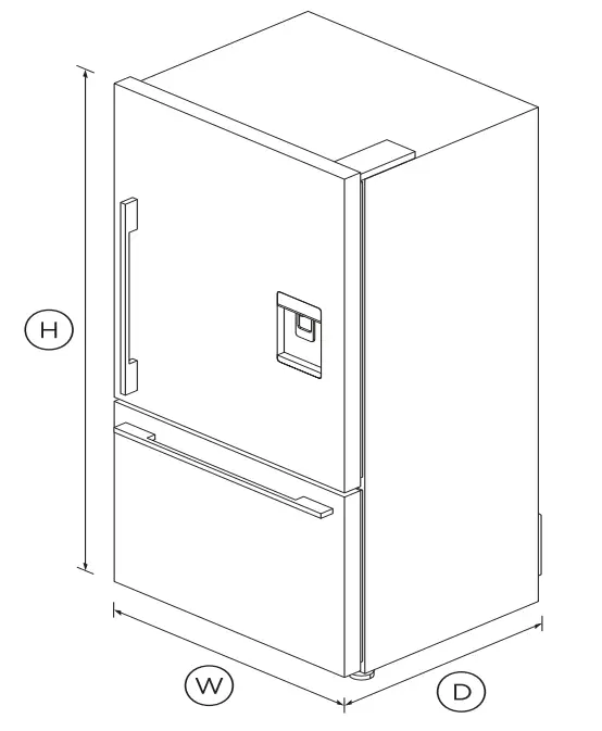 FISHER PAYKEL RF170WDRUB5 Freestanding Refrigerator - Fig