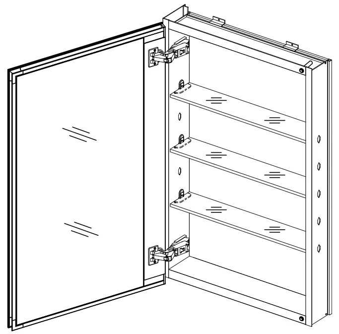 WELLFOR DK MCA2330 BL Medicine Cabinet