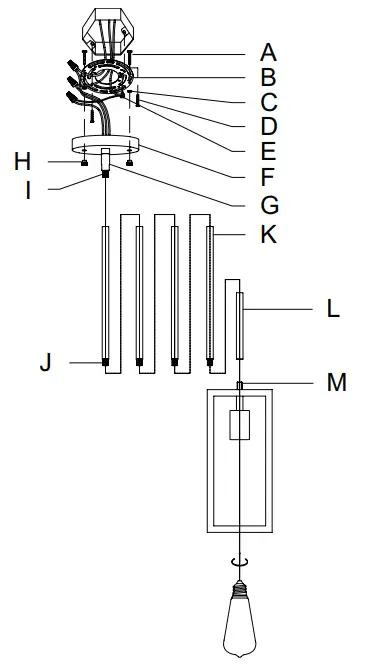 Hunter 19769 Squire Manor One Light Pendant -