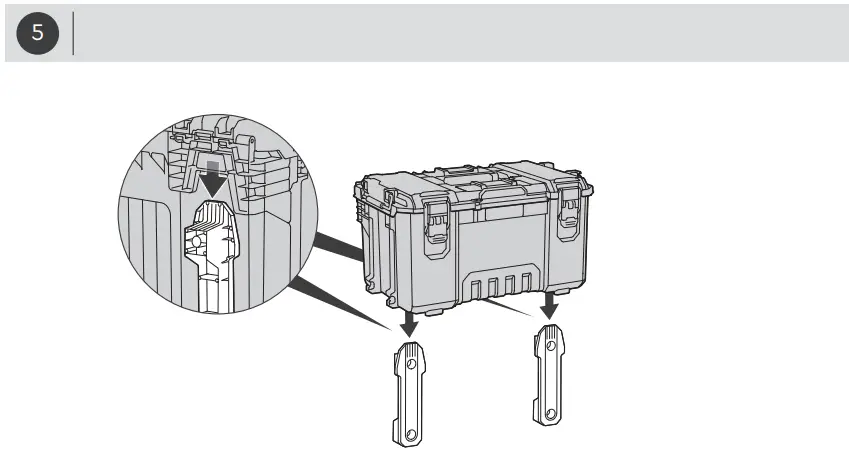 RIDGID 254067 20 Pro Gear System 22 Inch Modular Tool Box Storage and Organizer - Fig 5