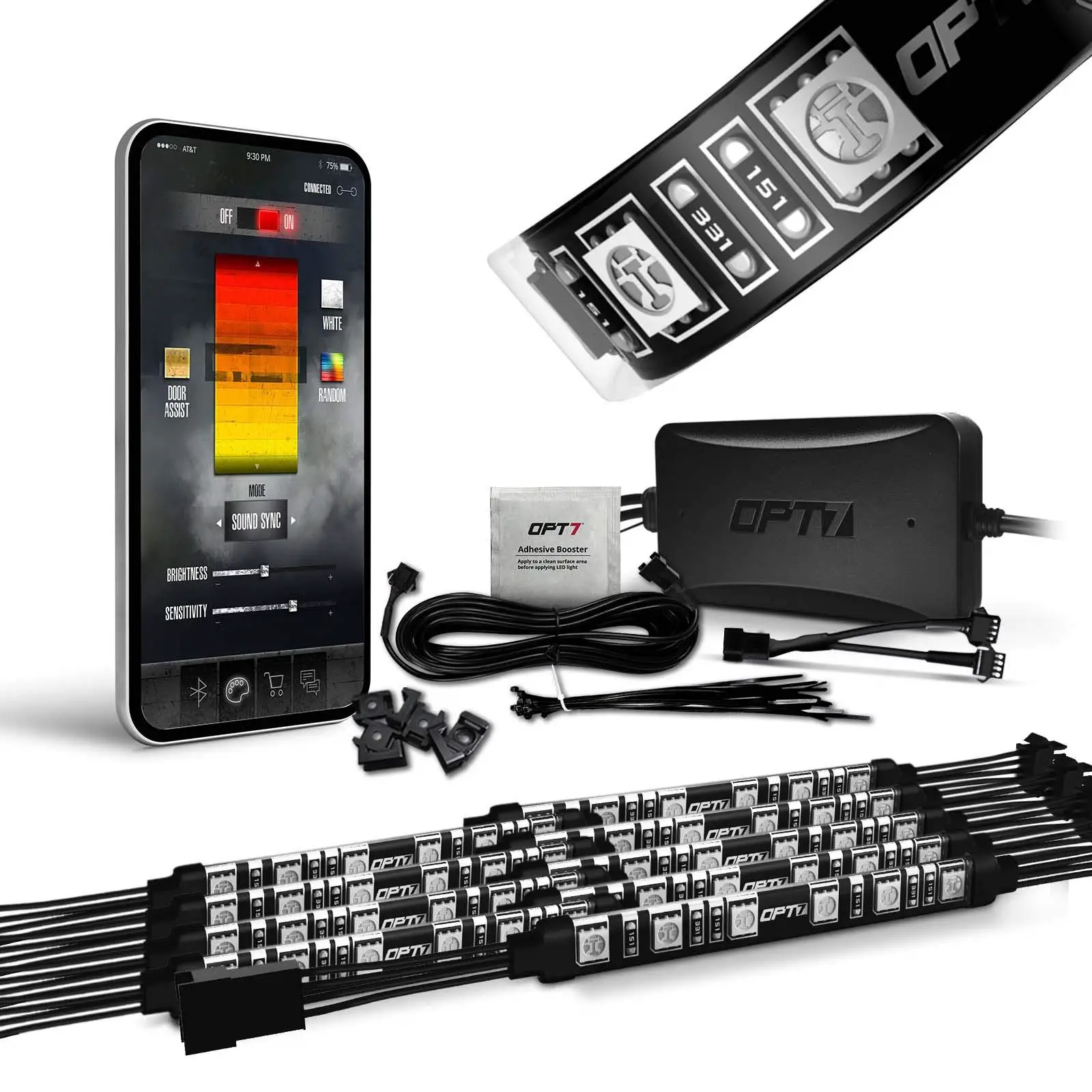 OPT7 Aura Pro Motorcycle LED Light Kit Smart Brake