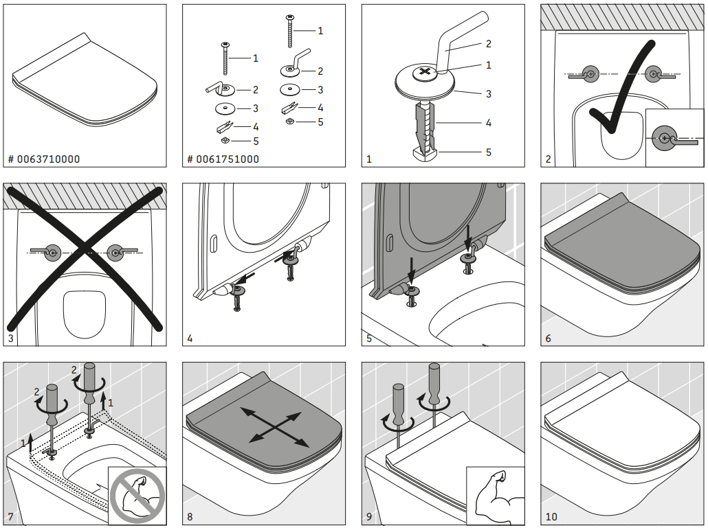 DURAVIT 0063710000 Toilet Seat and Cover