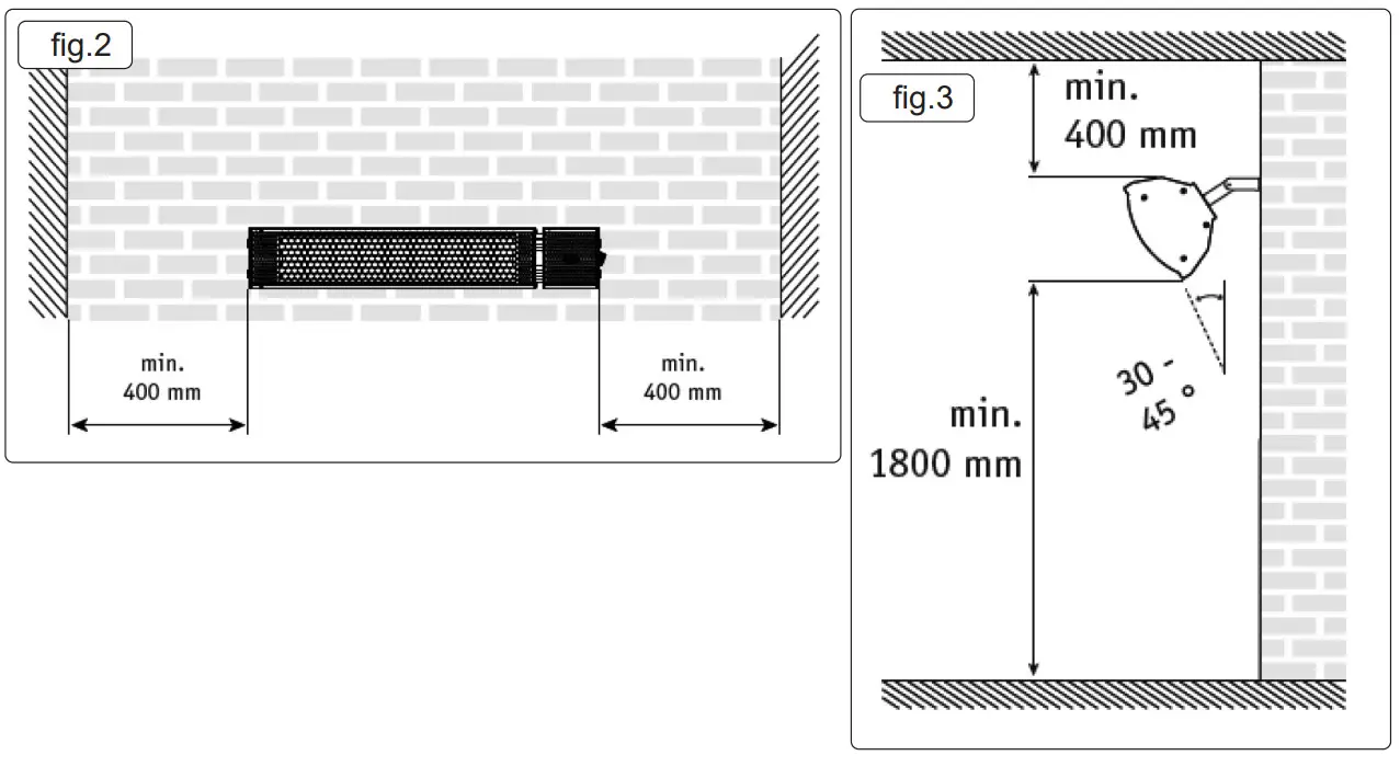 SEALEY IWMH2000R.V2 2000W High Efficiency Infrared Short Wave Wall Mounting Heater - Figure 3