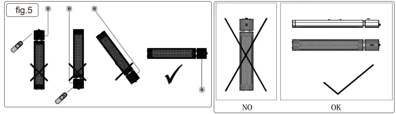 SEALEY IWMH2000R.V2 2000W High Efficiency Infrared Short Wave Wall Mounting Heater - Figure 5