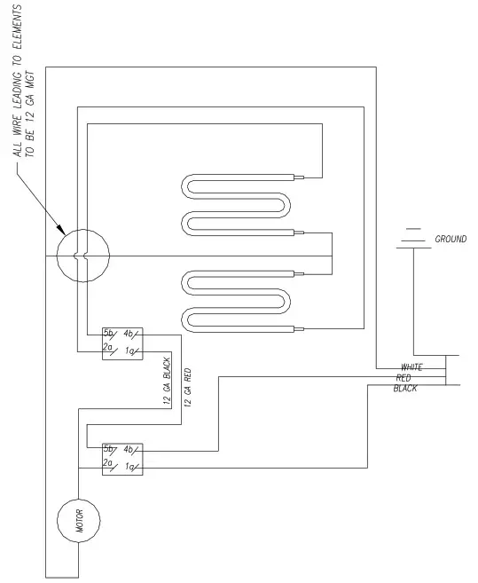 GOLD MEDAL 5081 Electric Peanut Roaster - Electrical Schematic