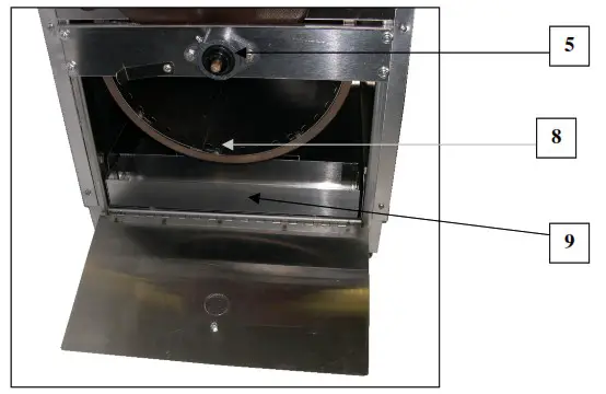 GOLD MEDAL 5081 Electric Peanut Roaster - Inside Cabinet