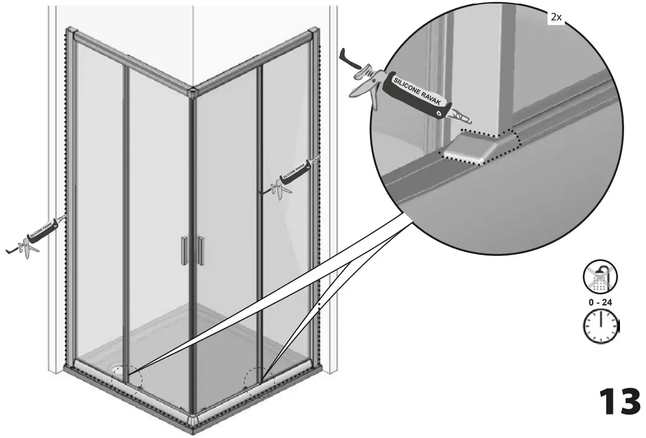 Ravak BLRV2K 120 Shower enclosure - Figure 15