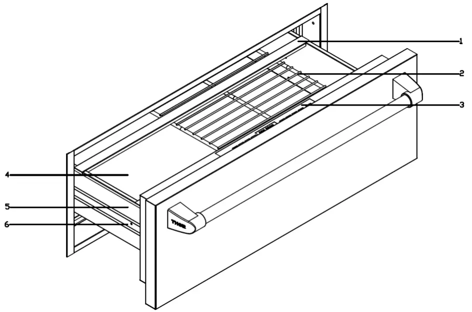 THOR KITCHEN TWD3001 30 Inch Built In Warming Drawer Oven - Fig 1