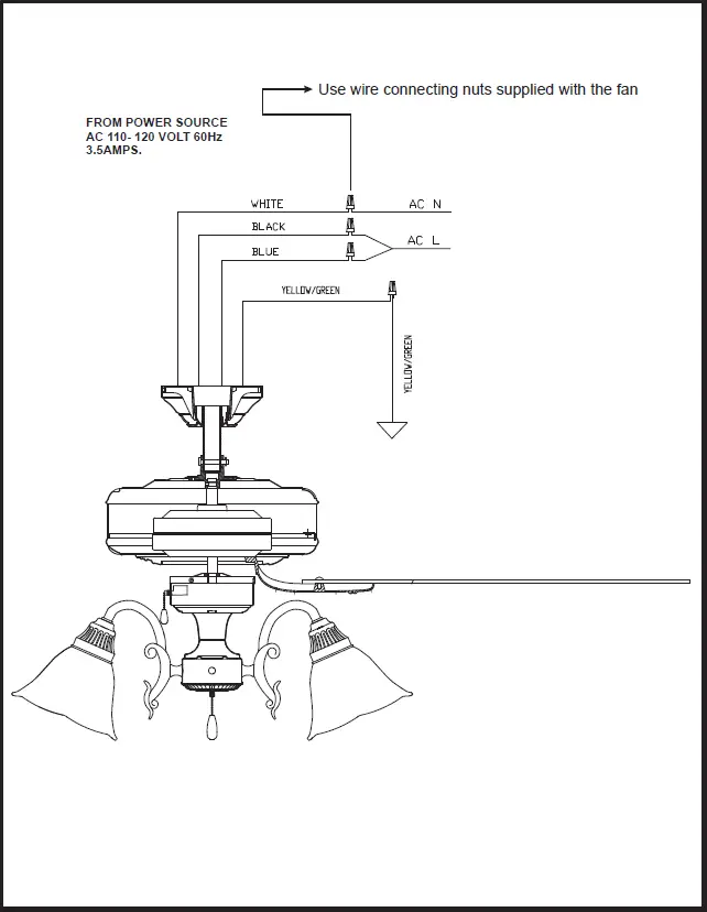 ParrotUncle-BBEL2101ORB -52-in.-Indoor-Bronze-Downrod-Mount-Ceiling-Fan-with-Pull-Chain-and-Light-Kit-fig-5