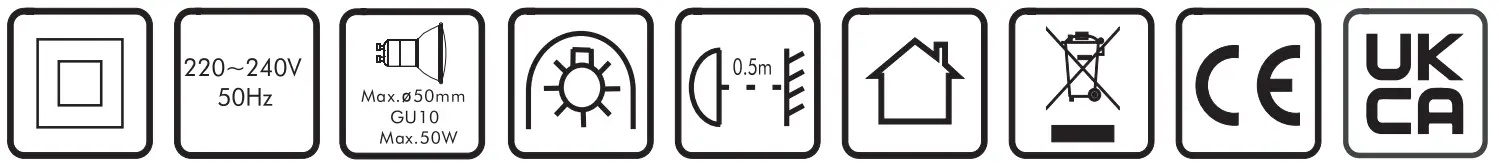 QAZQA 105189 Oneon Trimless 50 DL 1 White Round - icon