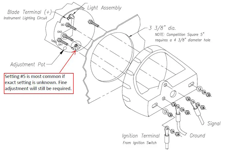 Faria-33834-Chesapeake-Tachometer-Gauge-with-Hourmeter-Diesel-FIG-1