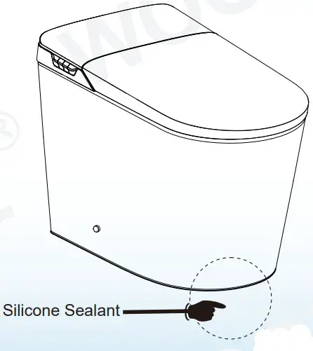 WOODBRIDGE B0980S Electronic Washlet Toilet -.Screw installation Silicone Sealant