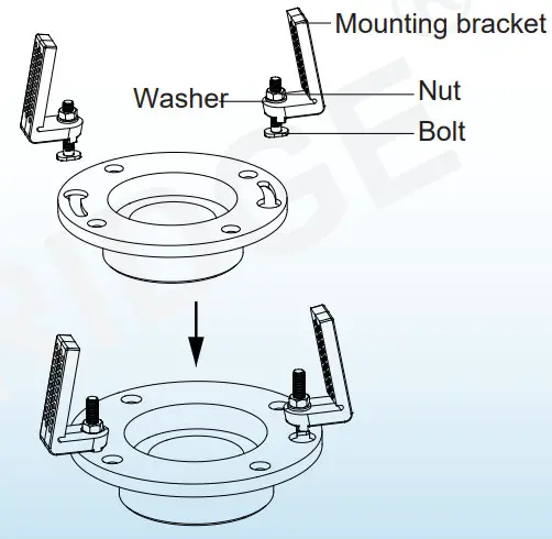 WOODBRIDGE B0980S Electronic Washlet Toilet -Mounting bracket