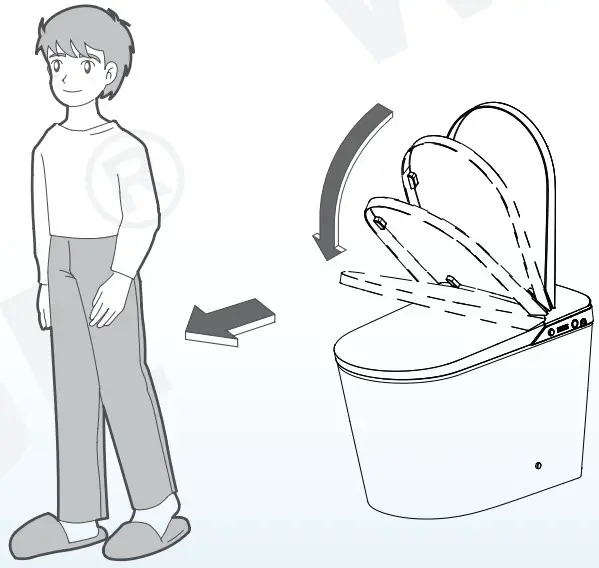 WOODBRIDGE B0980S Electronic Washlet Toilet -male user stand