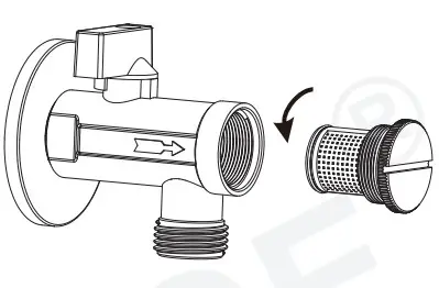 WOODBRIDGE B0980S Electronic Washlet Toilet - valve nut