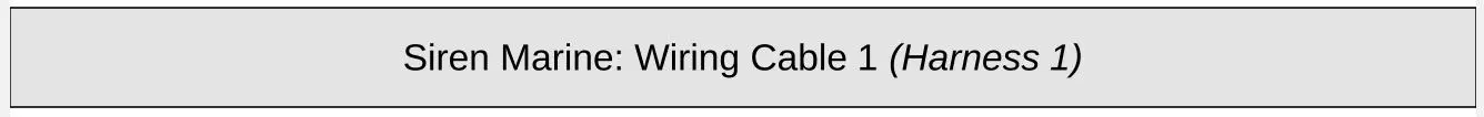 siren marine Wiring Cable 1 Instructions