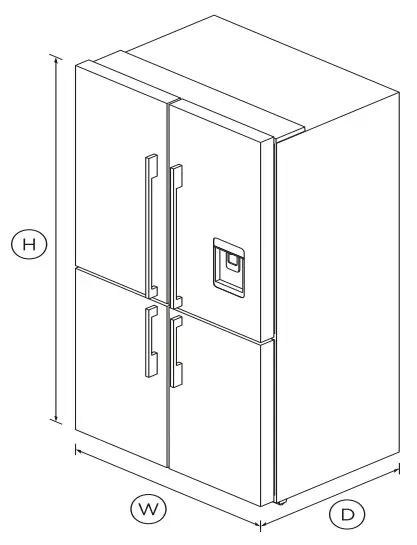 FISHER PAYKEL RF605QDUVX2 Freestanding Quad Door Refrigerator Freezer-fig1