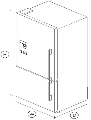 FISHER and PAYKEL RF522BRXFDU5 494L 79cm Freestanding Refrigerator Freezer - DIMENSIONS