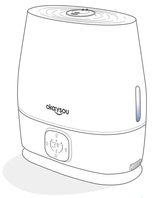 Okaysou Aqua Q6 Hybrid Ultrasonic Warm and Cool Mist Humidifier