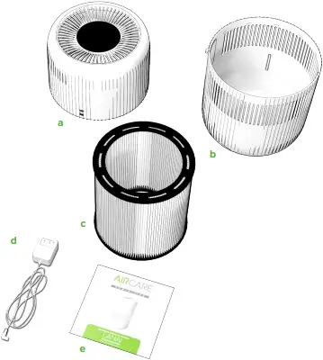 AIRCARE Evaporative Humidifier - BoxContents