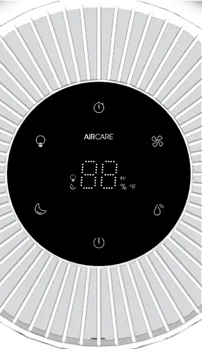 AIRCARE Evaporative Humidifier - Control Panel