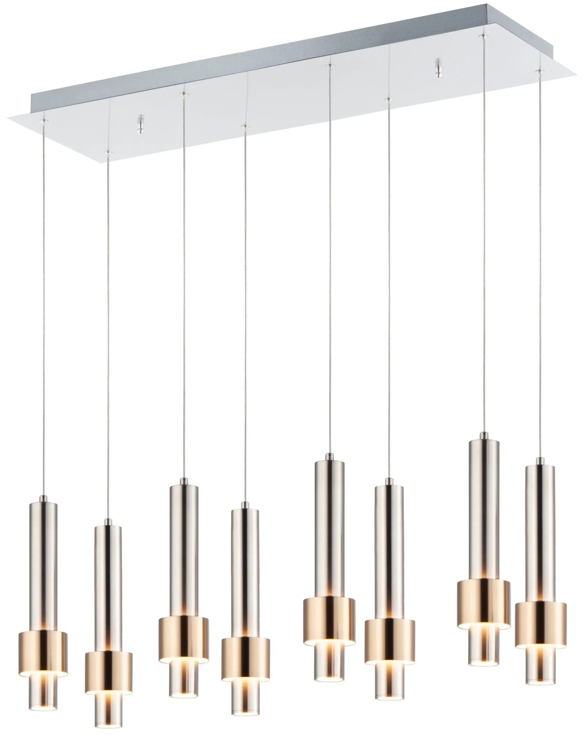 ET2 Lighting E24758-SNSBR Multi-Light Pendant Ceiling Light