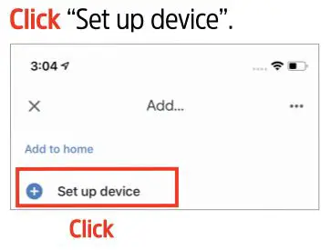 Energizer Smart WiFi Outdoor Camera EOX1-1002 User Guide - Click set up device