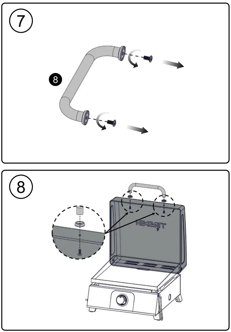 NEXGRILL 820-0081 Daytona 1-Burner Propane Gas Table Top Griddle - Figure 10