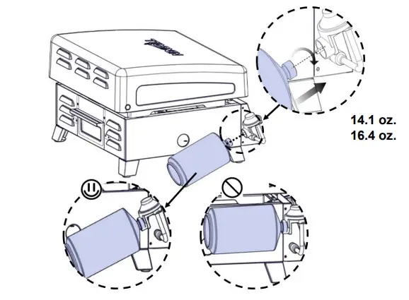 NEXGRILL 820-0081 Daytona 1-Burner Propane Gas Table Top Griddle - Figure 12
