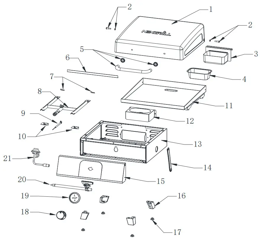 NEXGRILL 820-0081 Daytona 1-Burner Propane Gas Table Top Griddle - Figure 14