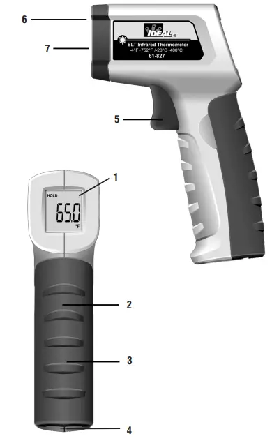 IDEAL Single Laser Targeting Infrared Thermometer 61-827 Datasheet - FIGURE 2
