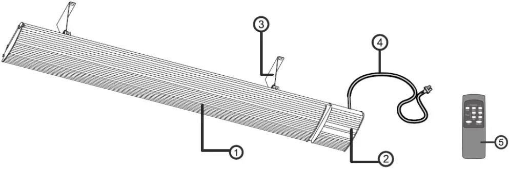 SINED CALORE-BIANCO-1500 White Outdoor Heater 02