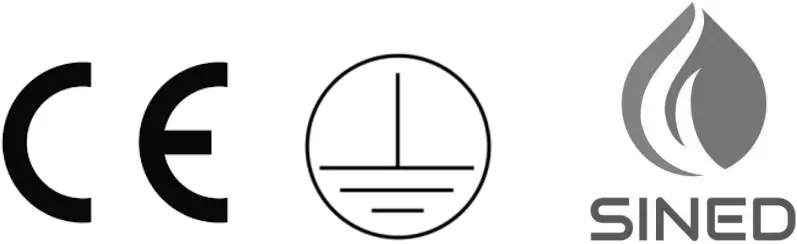 SINED CALORE-BIANCO-1500 White Outdoor Heater certi