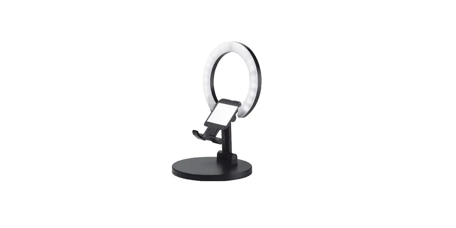 The Source 108098338 Vlog Ring Light With Phone Holder Instruction Manual