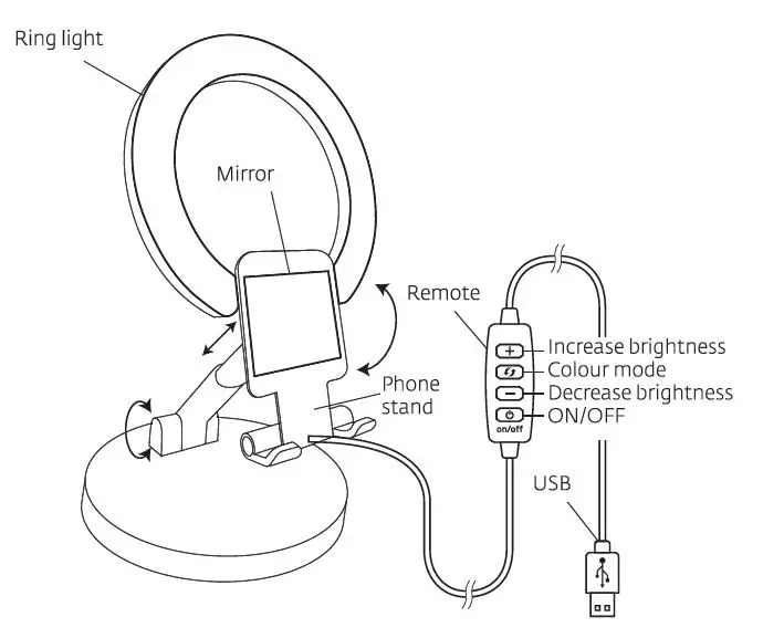 The-Source-108098338-Vlog-Ring-Light-with-Phone-Holder-FIG-1