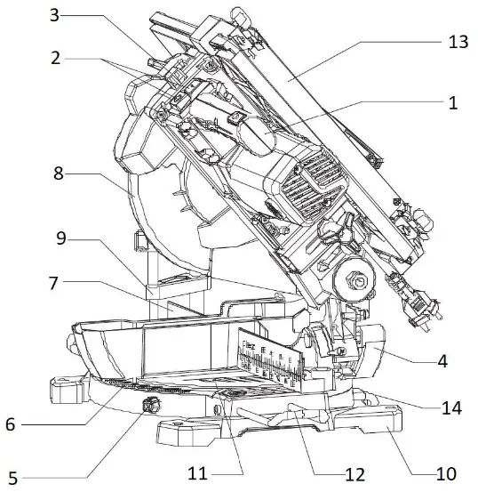 BORMANN BDX2150 Dual Action Miter Saw - Figure 16