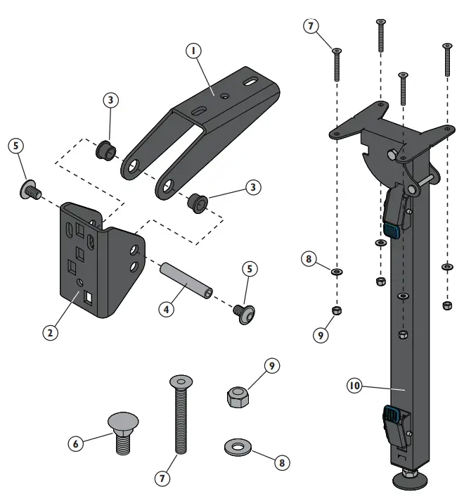 ROCKLER 53687 Rock Steady Folding Top Extension Kit - fig 1