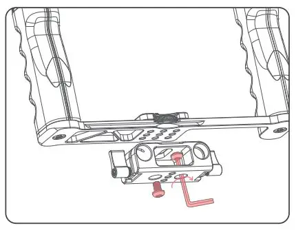 NEEWER Aluminum Alloy Camera Video Cage Film Movie - Install the baseplate and tighten the screws to secure it.