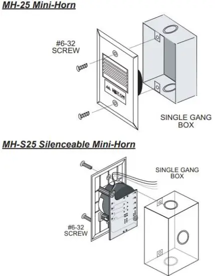 Mircom MH-25 Series Piezoelectric Mini Horns-fig2