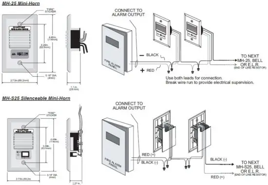 Mircom MH-25 Series Piezoelectric Mini Horns-fig5