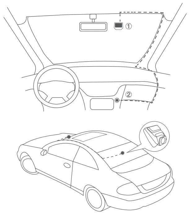 SURFOLA SD710 Dash Camera - Camera1