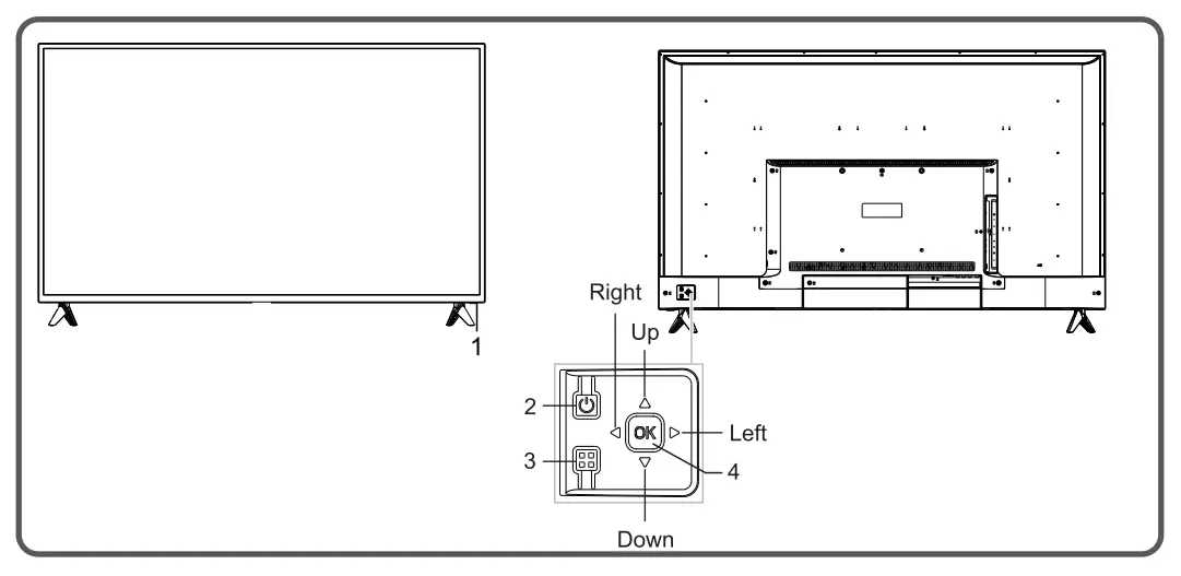DENVER LDS-5071 Smart TV - font view