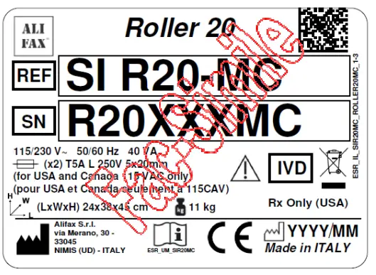 ALIFAX SI R20-MC Automatic ESR Analyze - Fig 3