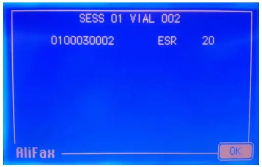ALIFAX SI R20-MC Automatic ESR Analyze - Fig 51