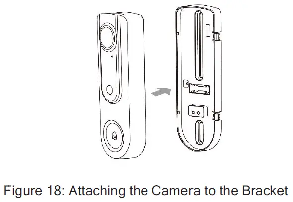 attach the camera to the mounting bracket